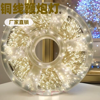 LED鞭炮灯铜线灯串蜈蚣脚室内外庭院节日布置装饰氛围彩灯
