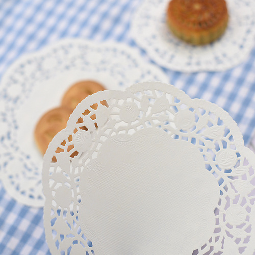 Paper for cake and pastry, serving plate underlay, floral paper, oil-absorbent paper, food-grade edge paper, hotel baking paper