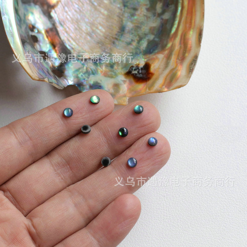 Nail Jewelry Round Patches Abalone Paper Stickers Acrylic Board Handmade DIY Hairpin Hair Accessories Nail Art Accessories Shiny