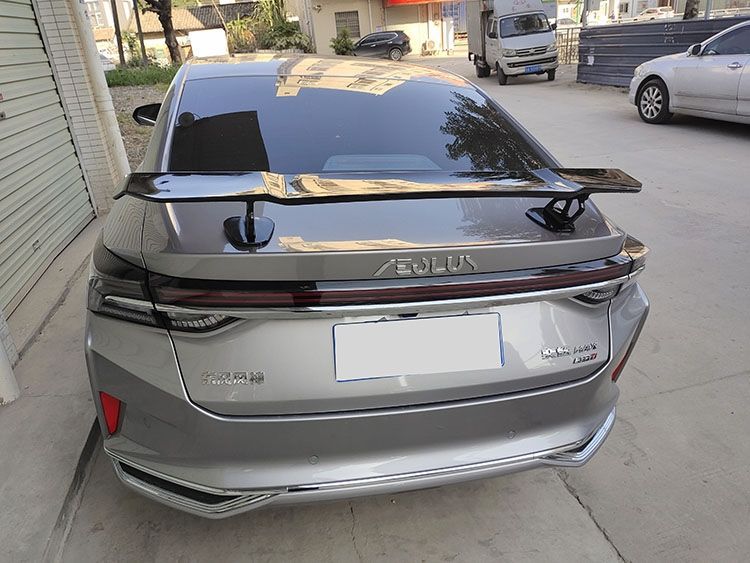 General car non-perforated rear wing modification parts two three-compartment high rear wing fixed wind wing GT racing wing trunk decoration