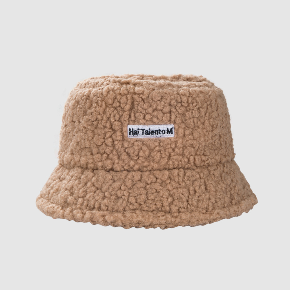 Autumn And Winter Warm Lamb Wool Fisherman Hat Net Celebrity Fashion Wild Small Washbasin Hat display picture 7