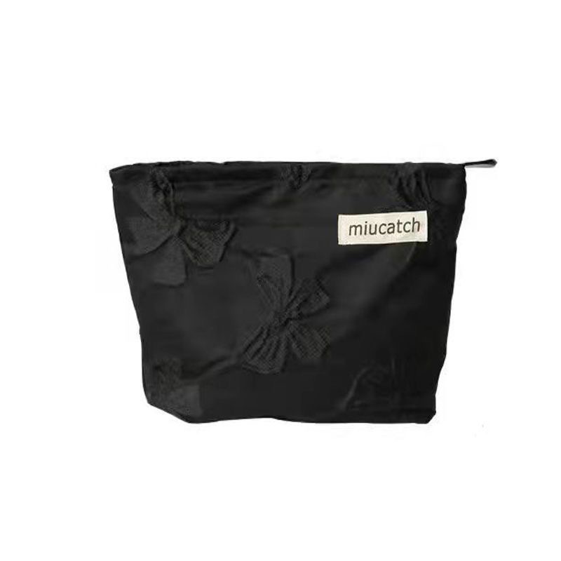 Bolsa de cosméticos de gran capacidad portátil fresco pequeño floral ins bolsa de almacenamiento bolsa de lavado elegante bolsa de almacenamiento jacquard