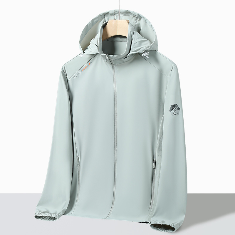 Pareja desmontable sombrero helado transpirable ropa de protección solar fría al aire libre ropa de piel deportiva anti-UV