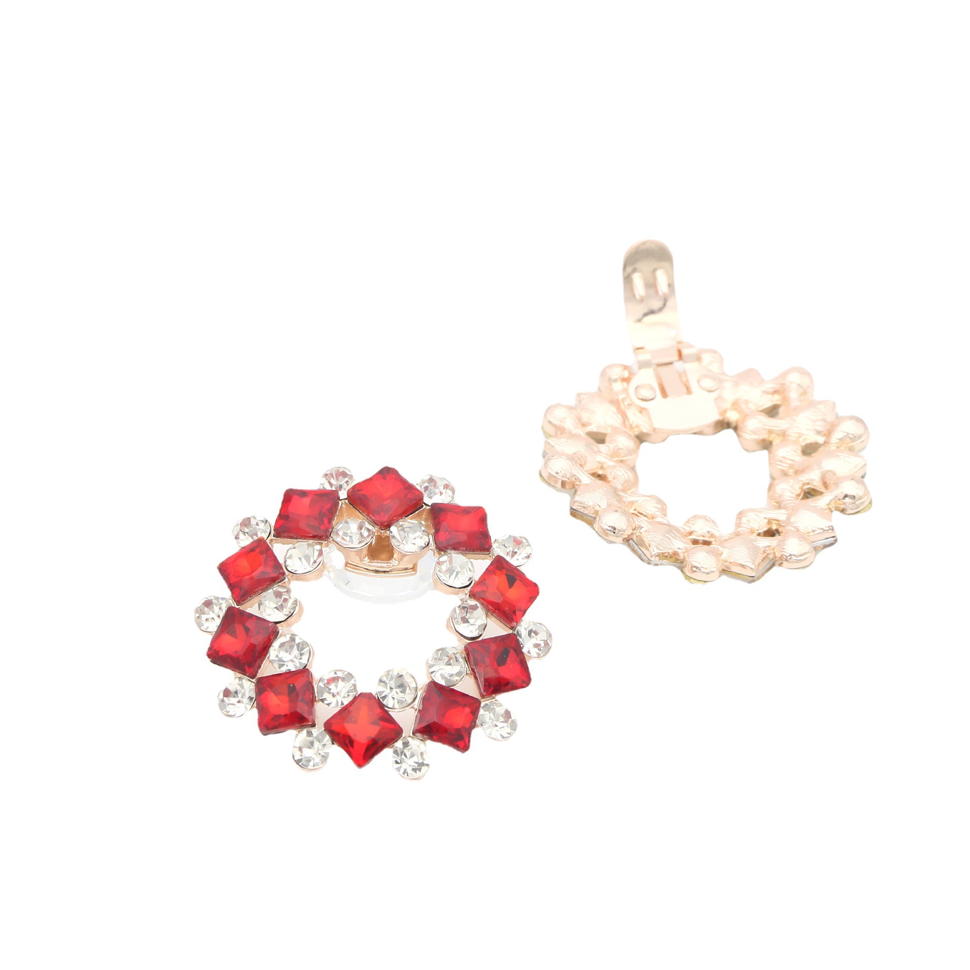 Hebilla de flor de zapato extraíble nupcial transfronteriza hebilla de zapato de cristal decoración de la correa del zapato hebilla redonda hebilla decorativa zapatos de tacón alto Accesorios