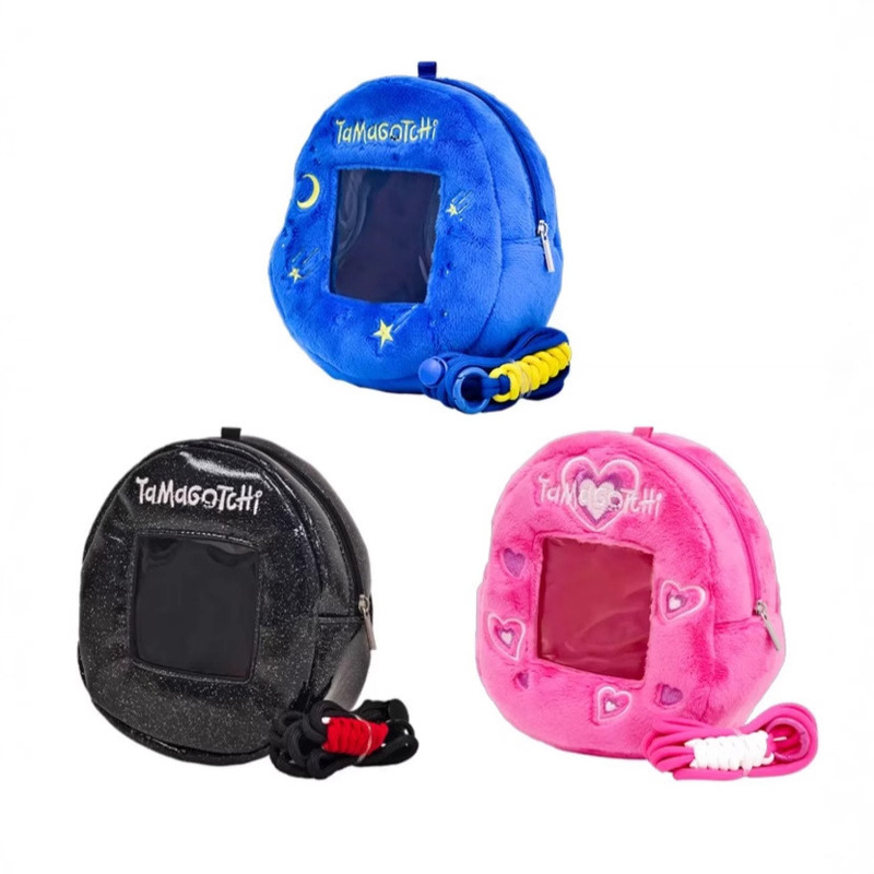 本物のバンダイ たまごっち 電子ペットマシン かわいいぬいぐるみ 携帯電話 ヘッドフォン収納バッグ|undefined