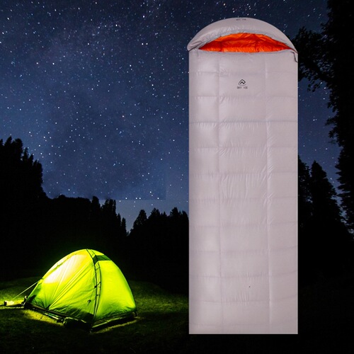 Cross-border outdoor camping down sleeping bag envelope-style adult camping mountain climbing equipment portable white goose down sleeping bag