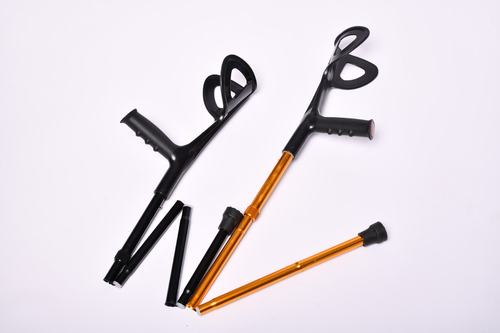 Foldable crutches telescopic arm-type elbow crutches fracture walker for the elderly portable non-slip crutches armpit crutches