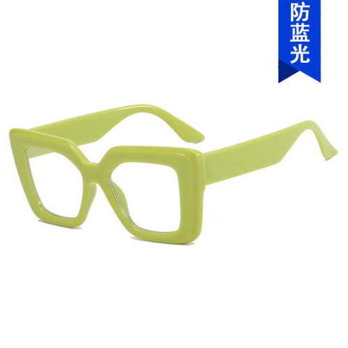 2024 new glasses frame cross-border retro square can be equipped with myopia glasses frame trendy fashion anti-blue light flat glasses