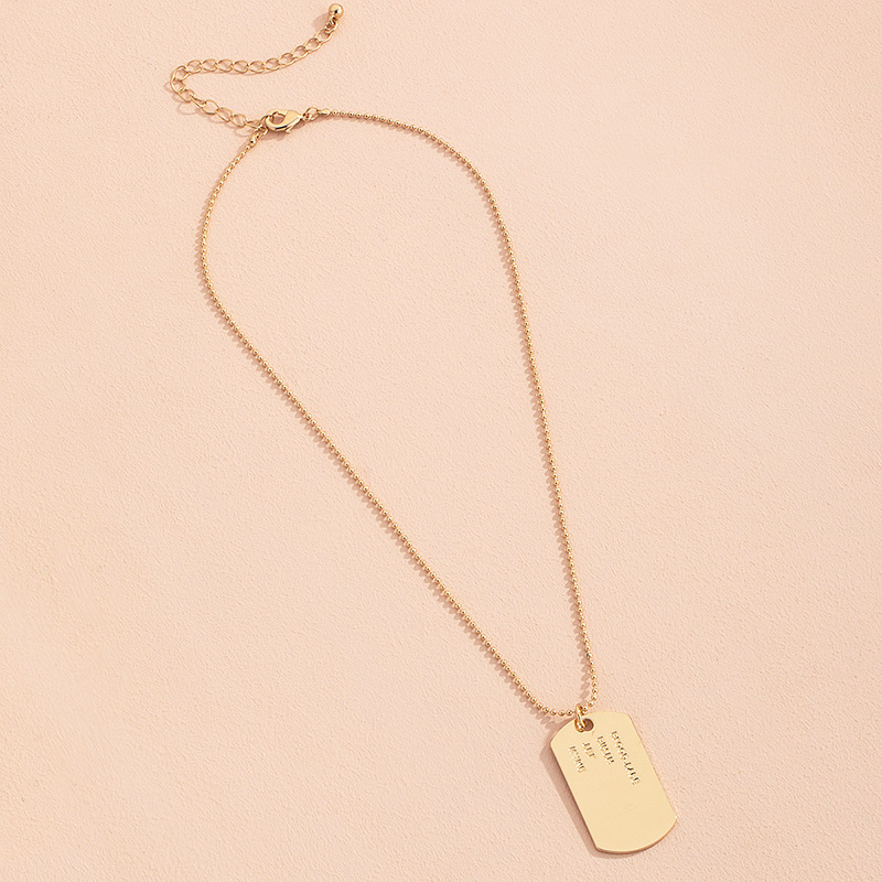 Simple Round Bead Chain Gold Coin Pendant Necklace display picture 3