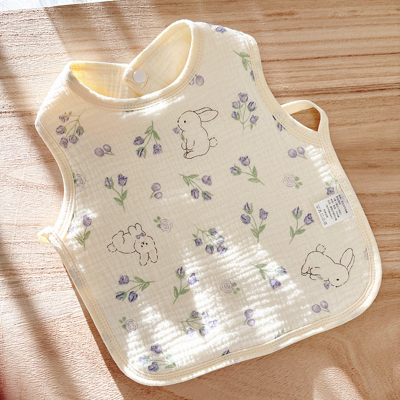 Babecera de algodón para bebés y bebés, toalla de saliva impermeable, toalla de almohadilla de leche anti-vomitación, bolsillo de comida, otoño y invierno