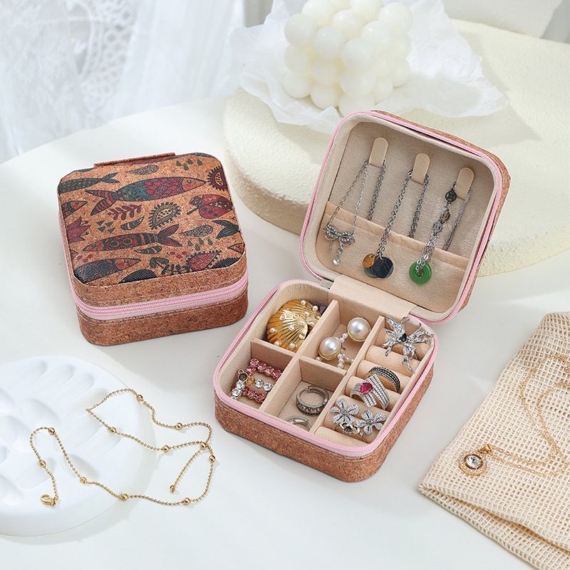 Portable Jewelry Storage Box Valentine's Day Gift Packaging Box Earring Ring Necklace Jewelry Box Decorative Mini Box