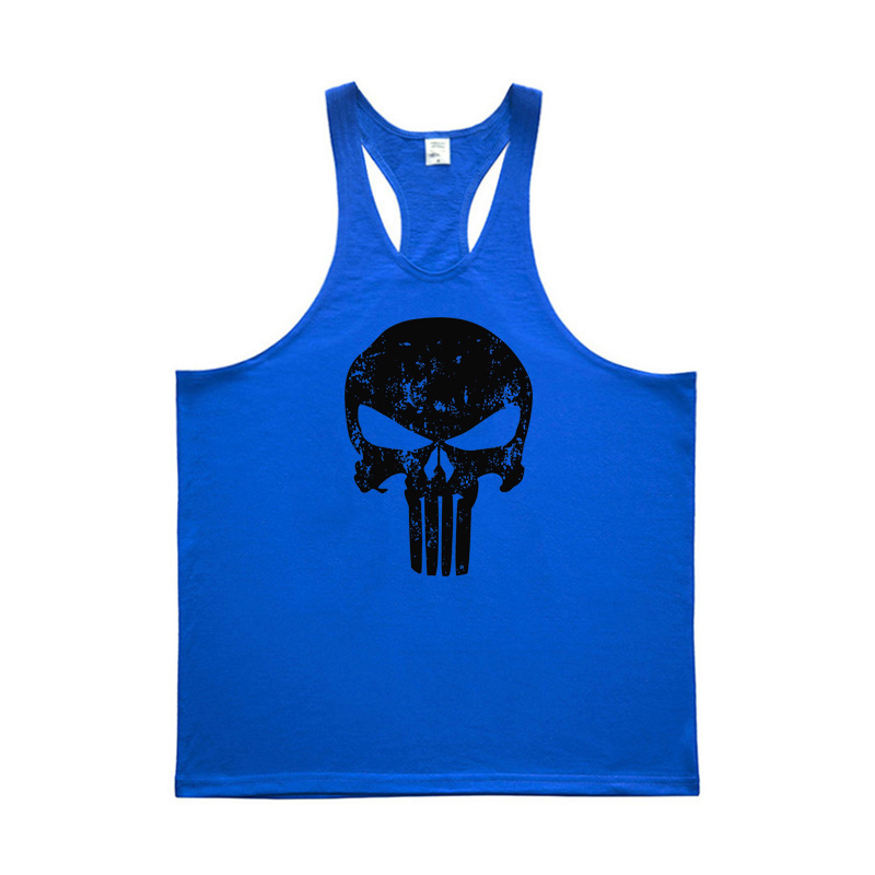 Muscle fitness men's vest training running casual iron cotton breathable wide shoulder crossbody sports vest Muscle fitness men's vest training running casual iron cotton breathable wide shoulder crossbody sports vest