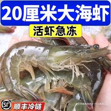 4斤装青岛大虾新鲜海虾对虾海鲜水产鲜活青虾超大基围虾冻虾白虾