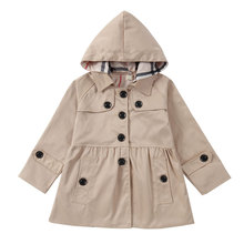 外贸原单女童风衣外套春秋装英伦风儿童风衣女孩上衣大中小童开衫