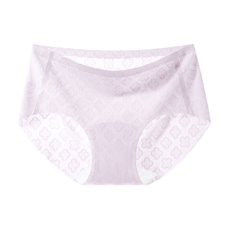 Bragas de seda de hielo sin costuras Yoga entrepierna antibacteriana entrepierna de algodón puro rango largo cintura media pantalones cortos triangulares finos de verano para niñas