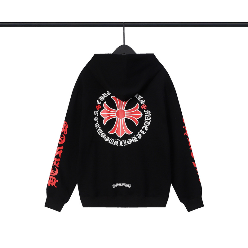 24新款chrome Hearts 克罗伈卫衣正确版马蹄连帽卫衣广州工厂批发|undefined