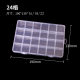 24-grid storage box with card slot rice beads soft pottery transparent simple storage box jewelry beaded diy storage box