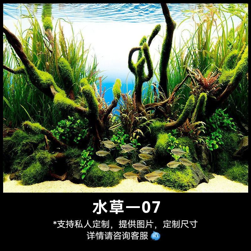 3D наклейка на стену для аквариума, водорослевые наклейки, размеры 30×20–150×60 см, узоры Waterweed01–16