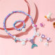 Girls Mermaid Pearl Necklace DIY Shell Beading Set Little Girl Princess Mermaid Tail Jewelry Necklace