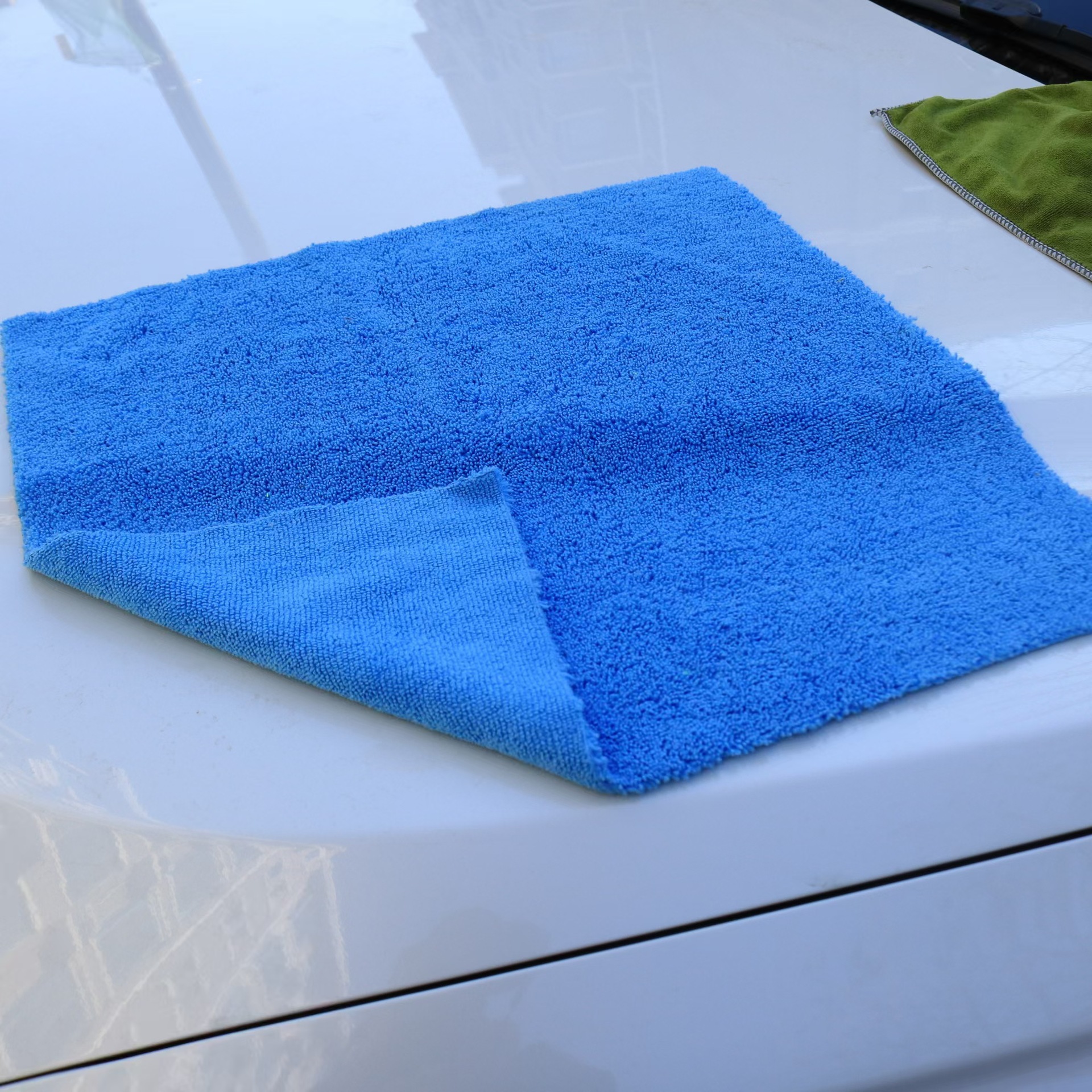 absorción de agua microfibra toalla de limpieza de automóviles borde de corte caliente toalla de lavado de automóviles gruesa pequeña toalla cuadrada de pelo alto y bajo toallas de limpieza de belleza image 8