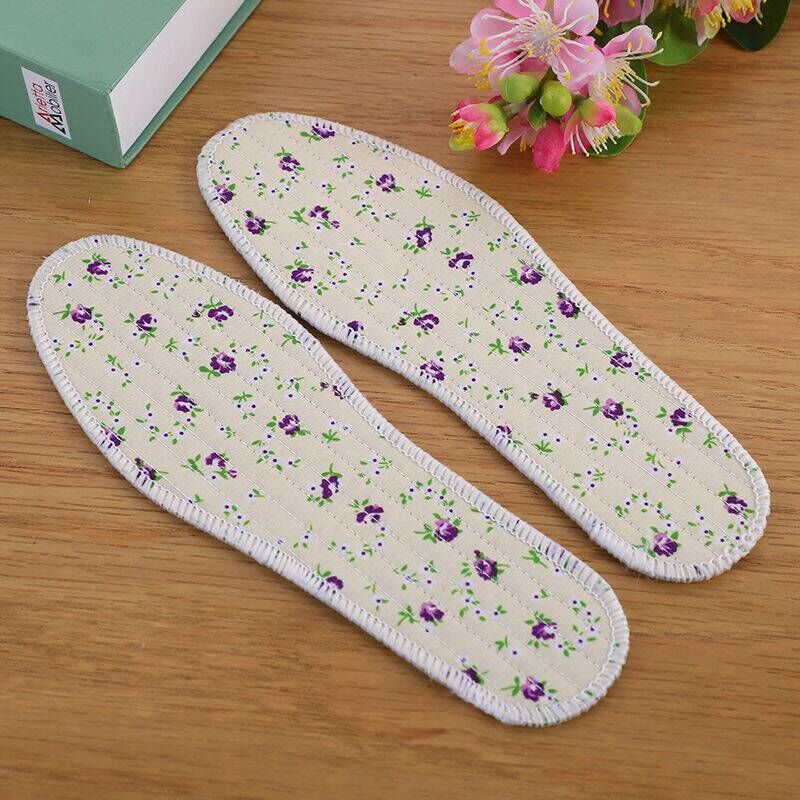 Nueva Plantilla de desodorante puro floral para mujeres desodorante absorbente de sudor pie Plantilla de cuero absorbente de golpes plantilla bordada de desodorante de verano para hombres