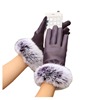 Demi-season street polyurethane keep warm fleece gloves