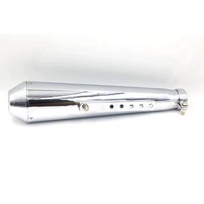 Harley Prince with mesh | Exhaust pipe - model-d-electroplated-silver