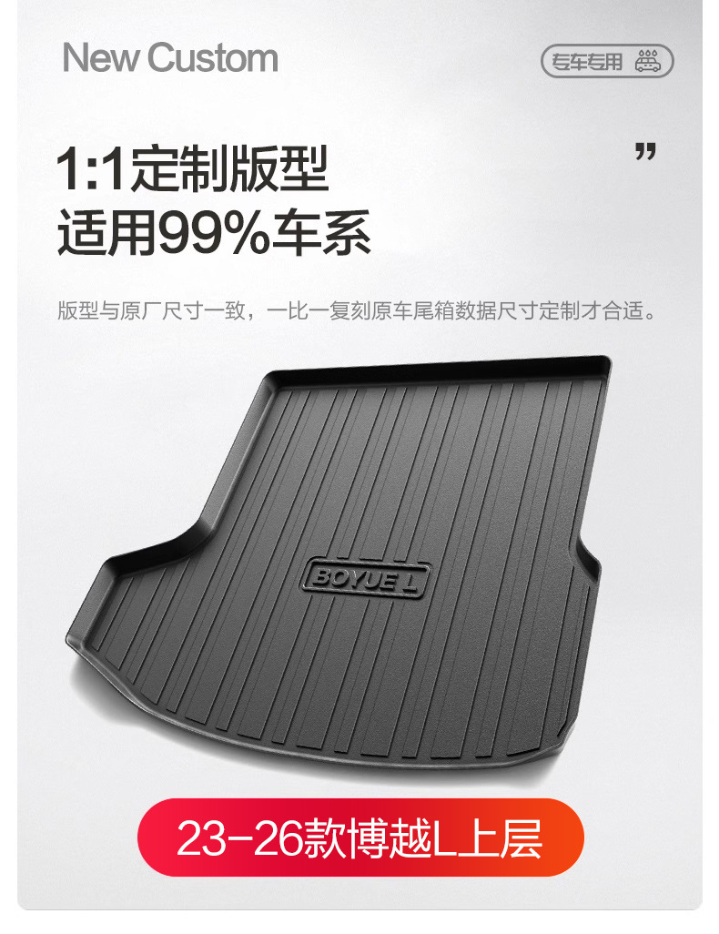 Suitable for Geely Boyue L Trunk Mat Interior Modification Accessories, Special Decorative Items, 26 Types of Car Trunk Mats