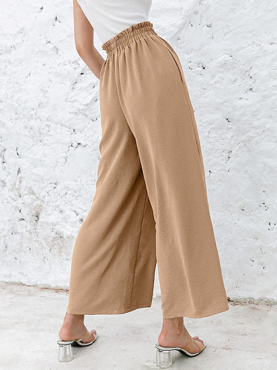 Women's Daily Simple Style Solid Color Ankle-length Pleated Wide Leg Pants display picture 23