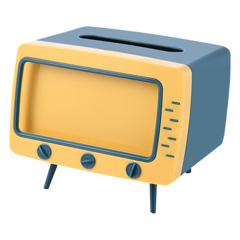 Caja de pañuelos de TV Luz de lujo de plástico sala de estar mesa de café caja de almacenamiento multifuncional inodoro caja de pañuelos de escritorio