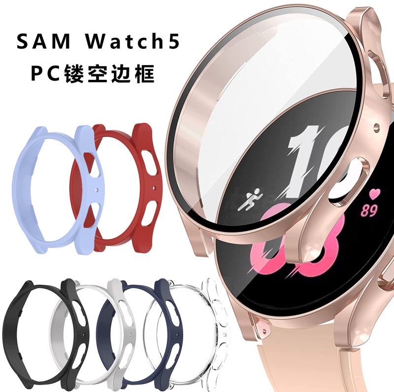 For Samsung Galaxy Watch 5 Watch protective case electroplated hollow spray protective case PC case hard case For Samsung Galaxy Watch 5 Watch protective case electroplated hollow spray protective case PC case hard case