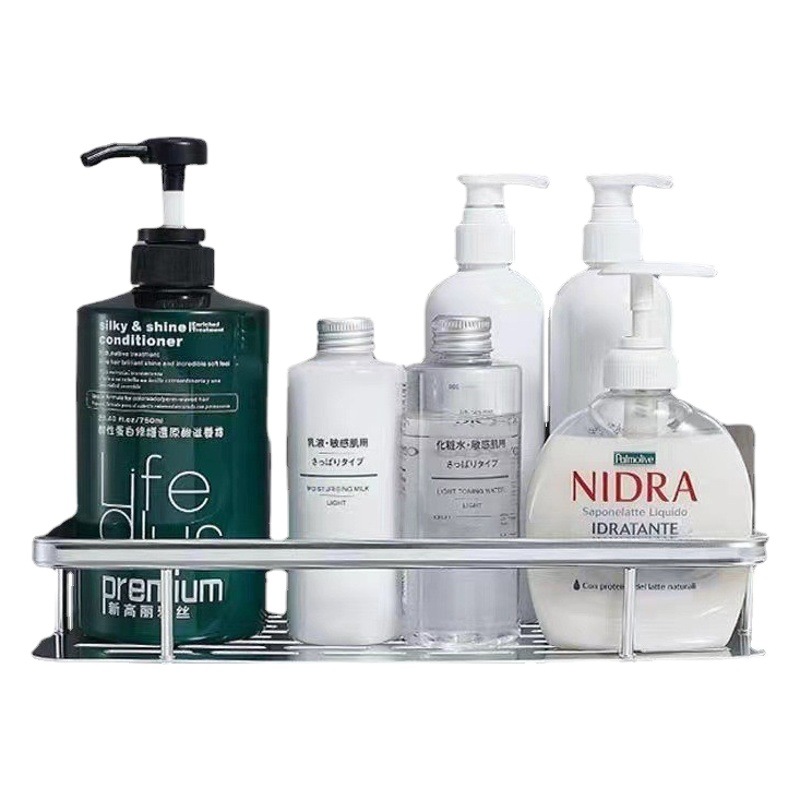 Baño Almacenamiento Rack ventosa inodoro lavabo montado en la pared cocina baño almacenamiento trípode Punch-libre