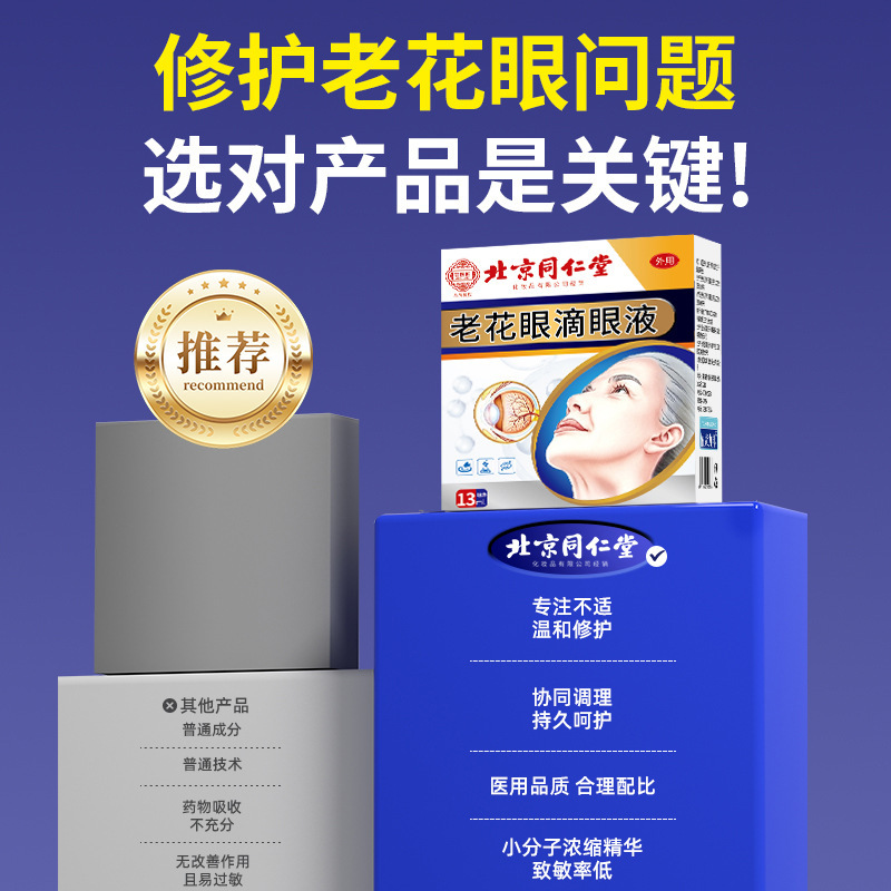 北京銅仁堂老眼専用目薬、疲労、乾燥、かすみ目、視力低下、ルテイン水|undefined