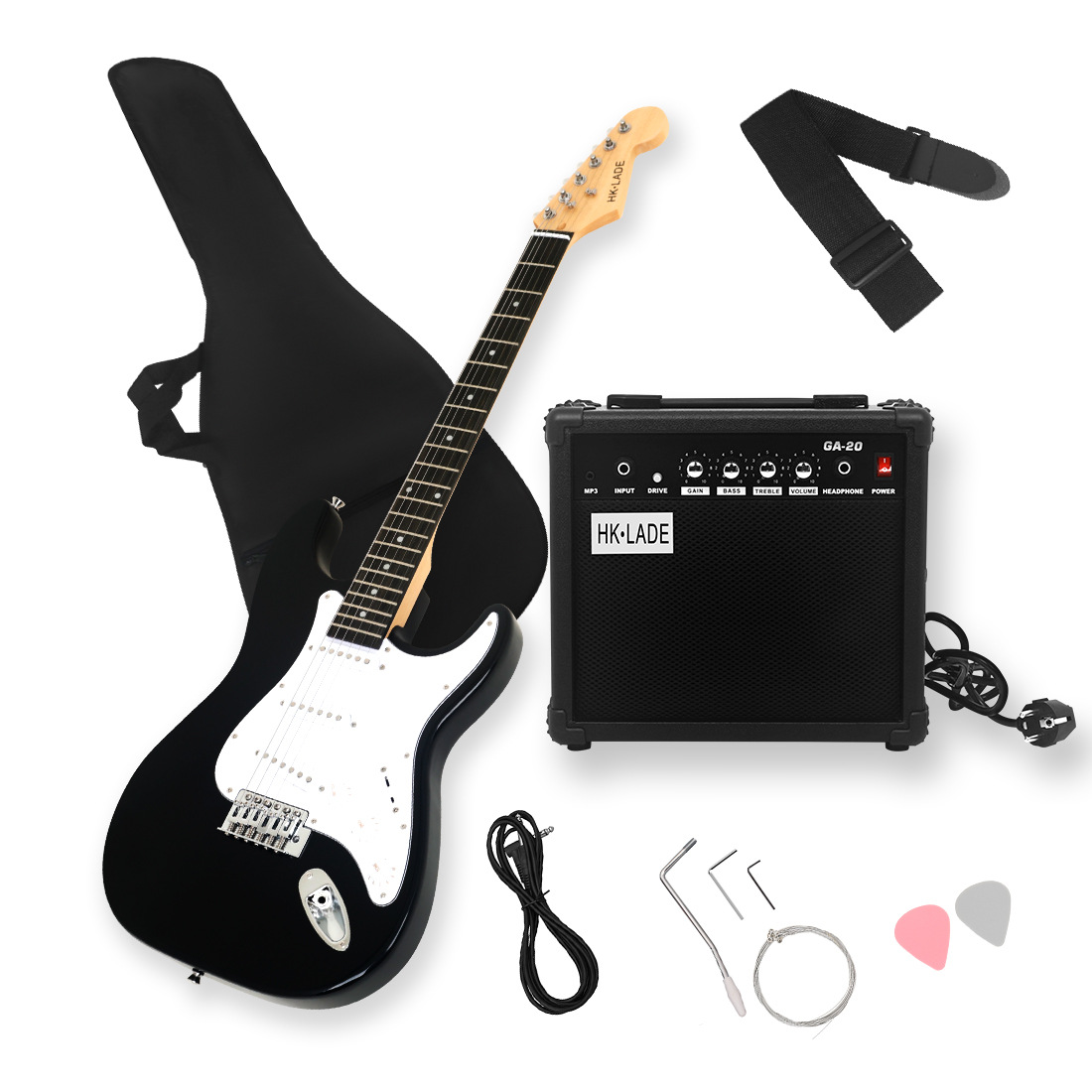 现货39寸电吉他单摇经典款ST套装成人初学者入门弹拨乐器吉他跨境