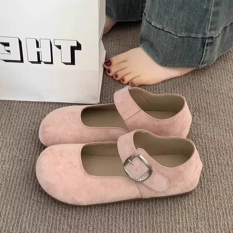 Женские туфли Birkenstock, розовые, 2025 новая коллекция весна-лето, туфли Мэри Джейн, мягкая плоская подошва, туфли-польчики