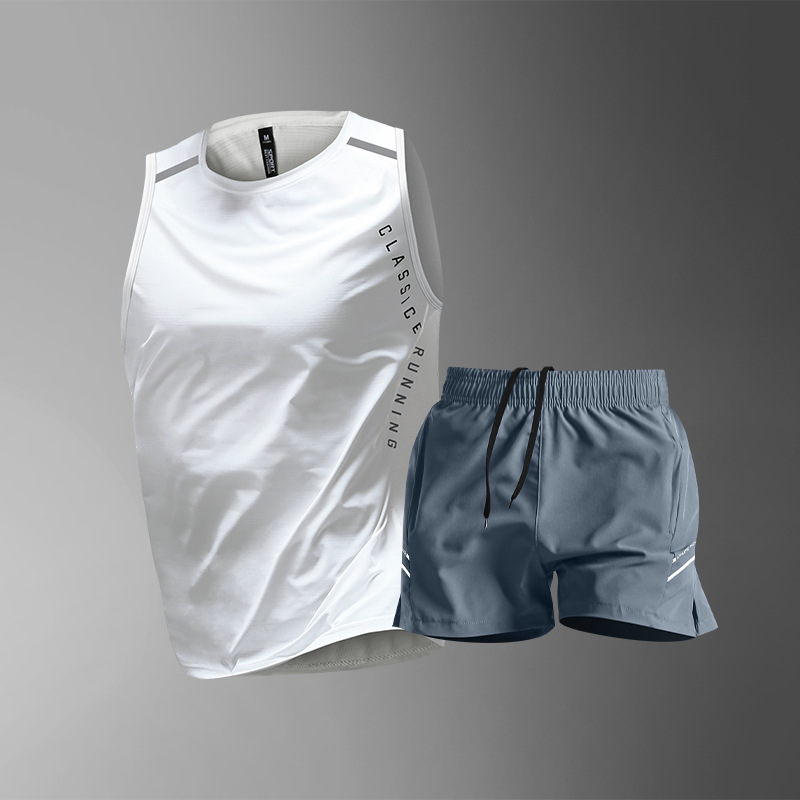 Hielo running suit hombre chaleco de verano velocidad ropa de entrenamiento de baloncesto de maratón ropa de fitness