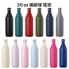 2025跨境新款保龄球杯20oz美式小口瓶304不锈钢保温杯可乐瓶批发
