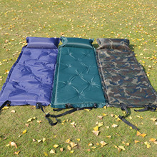 跨境户外自动充气带枕睡拼接单人多人九点对折气垫防潮野餐垫