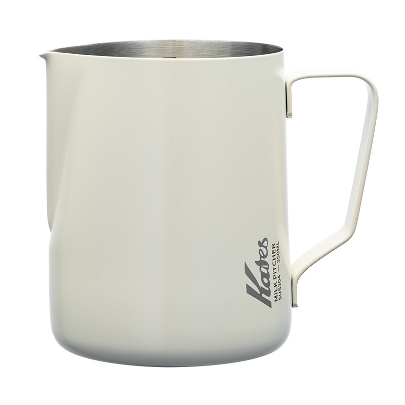 KAFES コーヒーラテアートシリンダー尖った口 304 ラテアートカップミルク泡立てカップ 350 ミリリットル/600 ミリリットルステンレス鋼ラテアートカップ|undefined