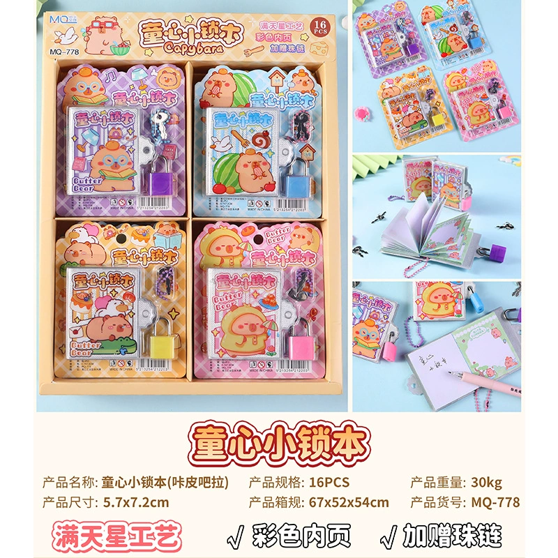 Mini sharing pocket notebook (Sanolou) — portable cartoon covers, assorted themed designs