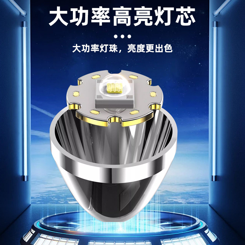 Transfronteriza de doble sensor de luz del faro resalte giratorio pantalla eléctrica faro al aire libre camping aventura escalada faro