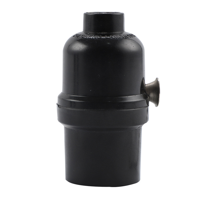 E26 cremallera interruptor baquelita soporte de la lámpara perilla anillo exterior con interruptor soporte de la lámpara E26 baquelita autobloqueo cuerpo de luz titular de la lámpara