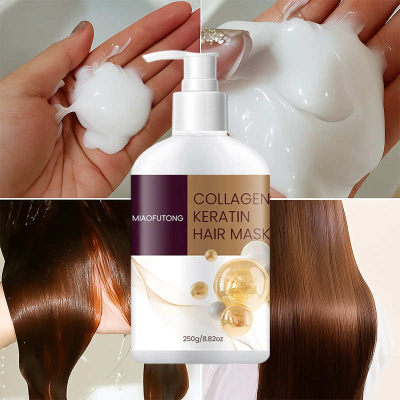 跨境热销Hair Mask角蛋白发膜保湿柔顺修护干枯毛躁防打结护发素|undefined