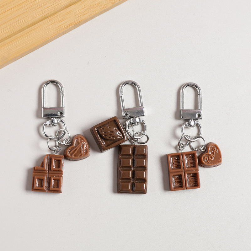 Chocolate Simulation Keychain Bag Headphone Cover Pendant Gift Keychain Wholesale for Besties