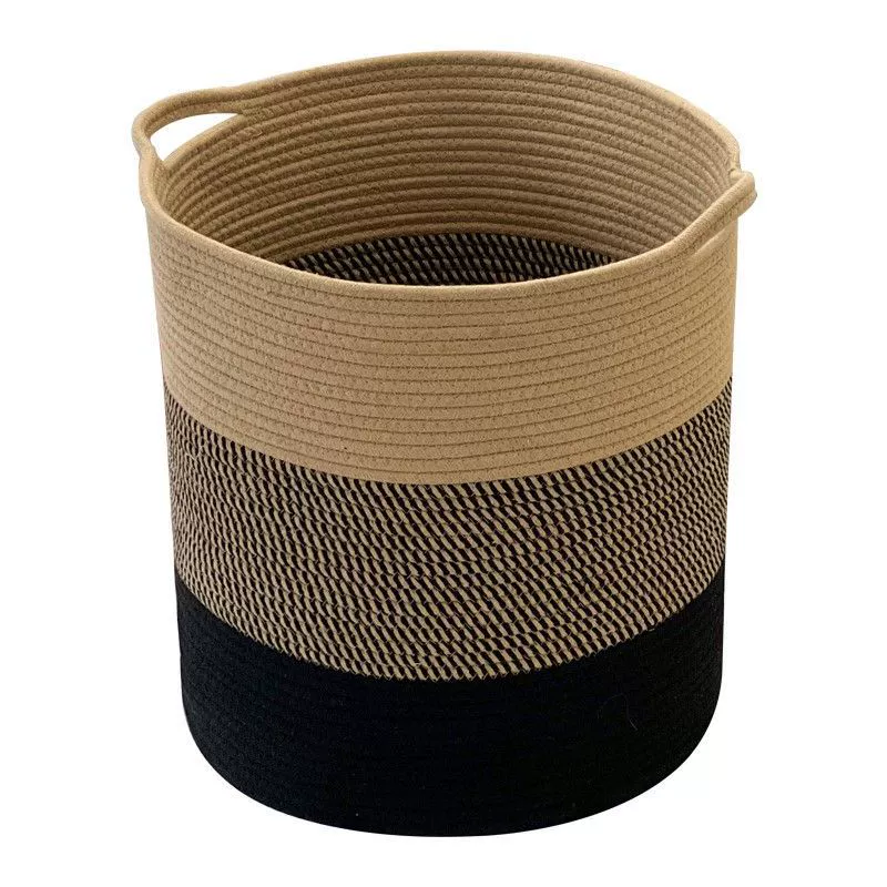 [Толстая на ощупь] скандинавская хлопковая веревка, корзина для грязной одежды, тканое ведро для хранения игрушек для дома, спальни, большая вместимость, грязная