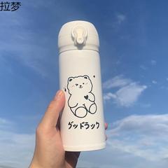 直供小熊水杯女生可爱不锈钢保温杯大容量便携卡通儿童圣诞礼物