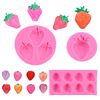 Realistic strawberry, fondant, acrylic silicone mold, small fruit aromatherapy, candle, handmade, 4 pieces