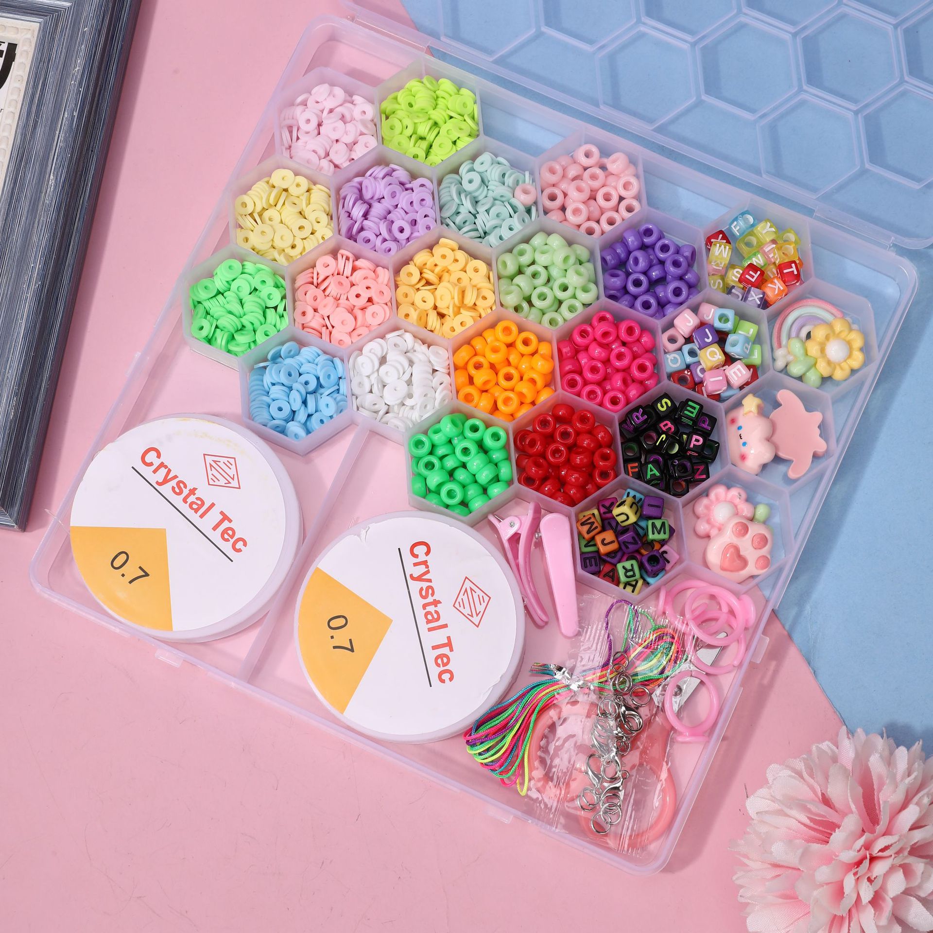 Fabricantes de cuentas de arroz de vidrio DIY en stock nuevas chicas hechas a mano con cuentas de juguetes de puzzle pulseras cuentas al por mayor