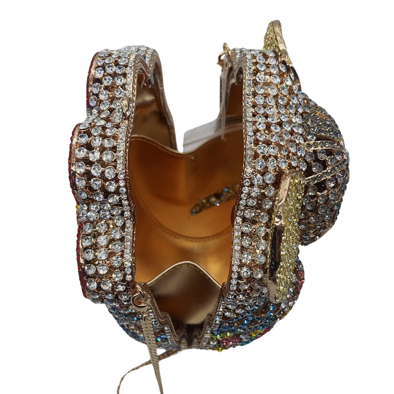 Elefante con diamantes bolsas de cena, dios de la India, bolsas de diamantes de mano, bolsas de mujer, cltuch