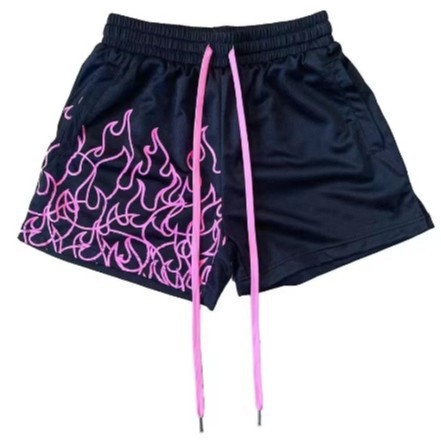 Pantalones cortos casuales de tendencia americana para hombres y mujeres de verano sueltos malla rápida secado grande baloncesto de playa pantalones cortos para hombres